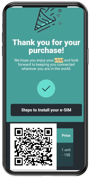Configura la esim escaneando el QR